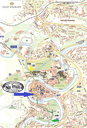 Kneipe Na louži, Český Krumlov - Karte | Hotel und Restaurant Na louži | Český Krumlov | Unterkunft